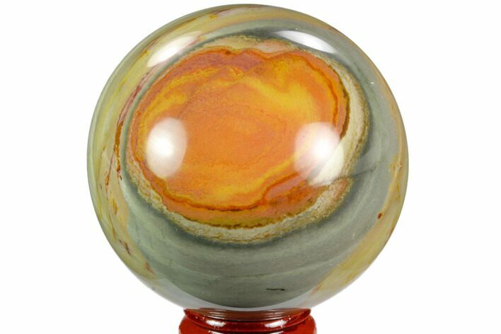 Polished Polychrome Jasper Sphere - Madagascar #124152